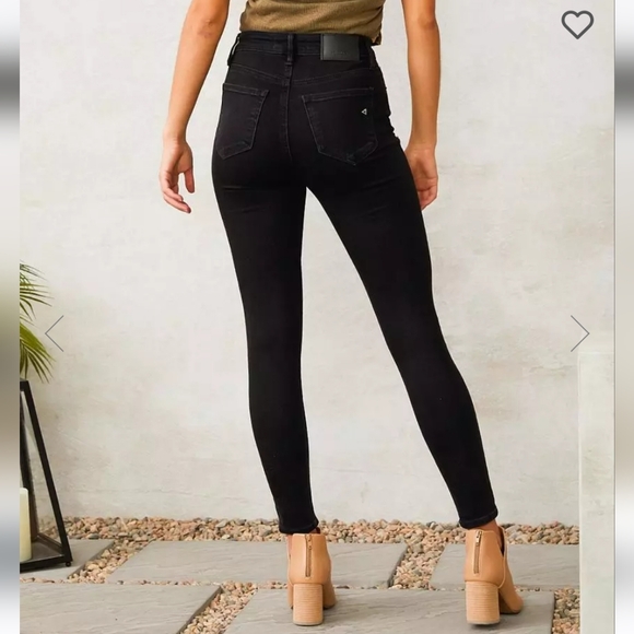 Hidden Taylor High Waisted Black Skinny Jeans 26 Exposed Buttons - Picture 3 of 16